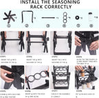 Spice Rack Organizer With 18 Spice Jars