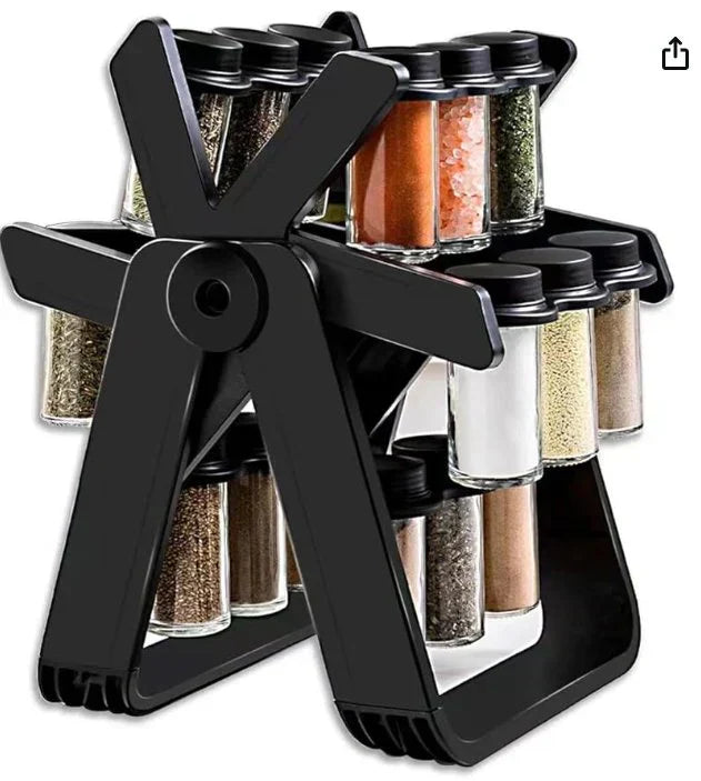 Spice Rack Organizer With 18 Spice Jars